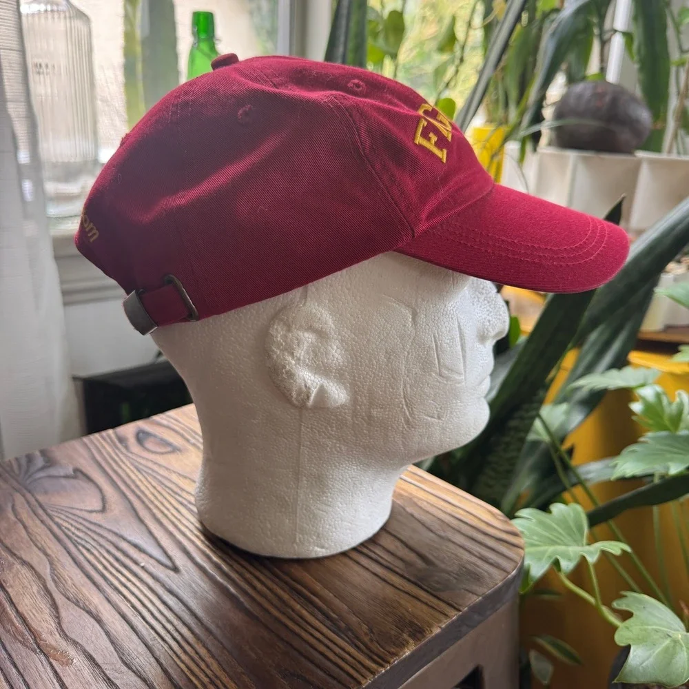 Fight On Wear USC Trojans Dad‎ Hat Cardinal Red Yellow Embroidered Baseball Cap